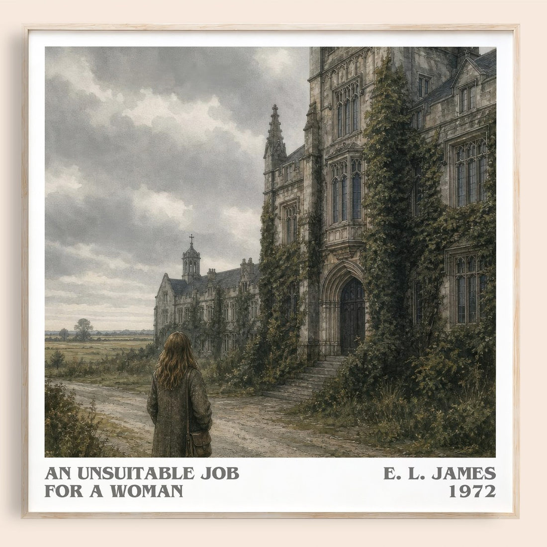 An Unsuitable Job for a Woman literary book poster by E. L. James – framed literary art print
