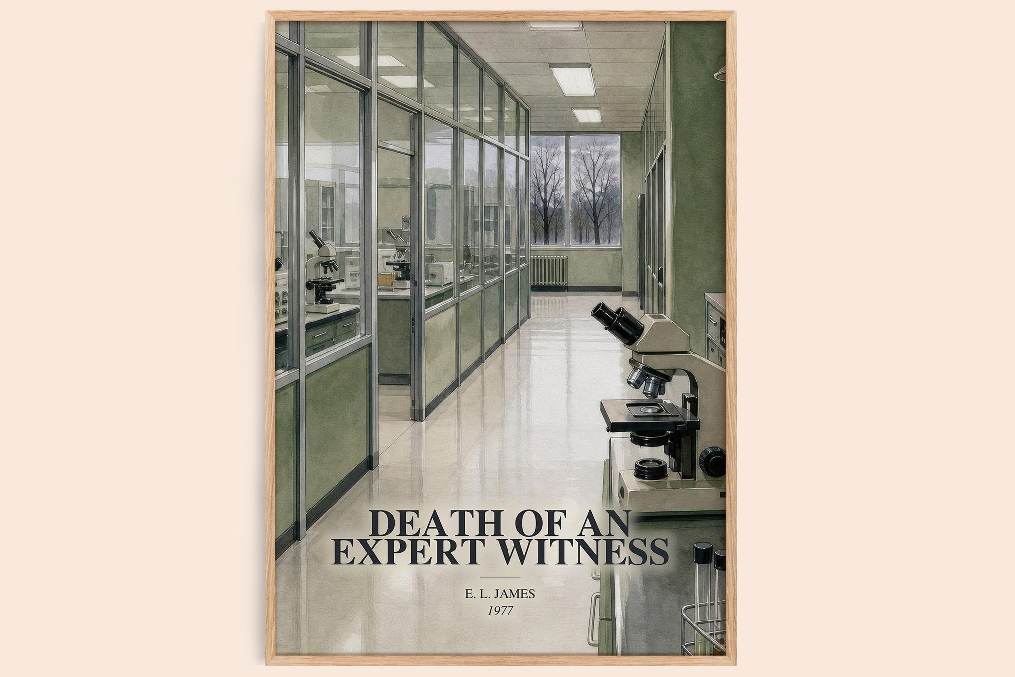 Death of an Expert Witness Book Watercolour Illustration by E. James