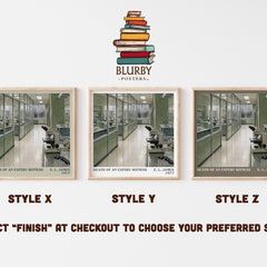 Death of an Expert Witness literary print in frame leaning in hallway – crime wall art