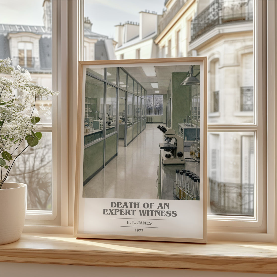 Death of an Expert Witness book cover poster colour and style options – E. L. James book art (mockup)