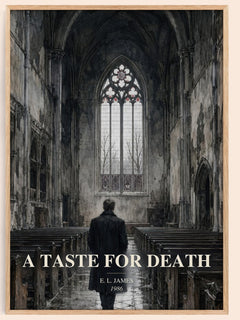 A Taste for Death watercolour book poster by E. L. James – framed literary art print
