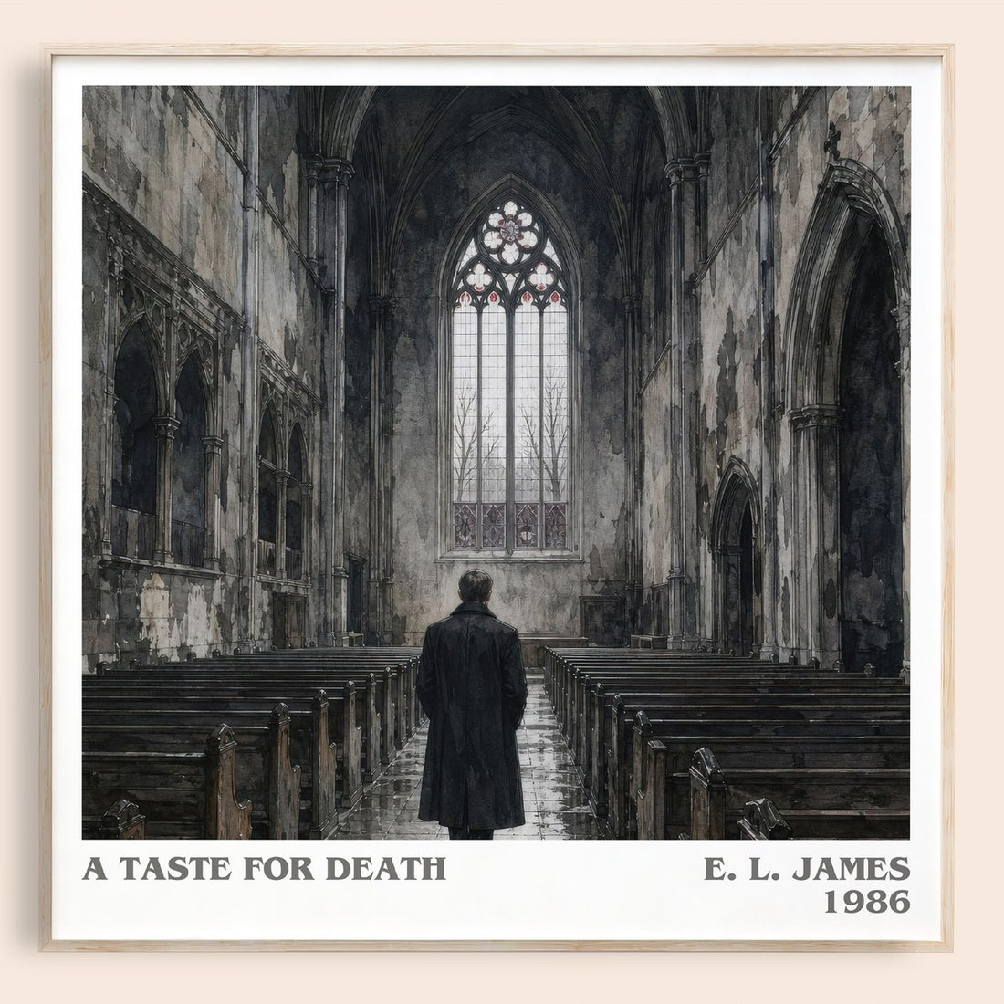 A Taste for Death literary book poster by E. L. James – framed literary art print