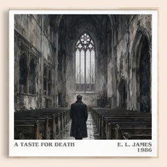 A Taste for Death literary book poster by E. L. James – framed literary art print