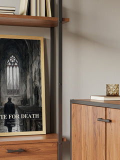 A Taste for Death book watercolour illustration paper finish options – matte satin gloss