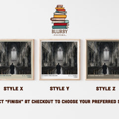 A Taste for Death literary print in frame leaning in hallway – mystery wall art