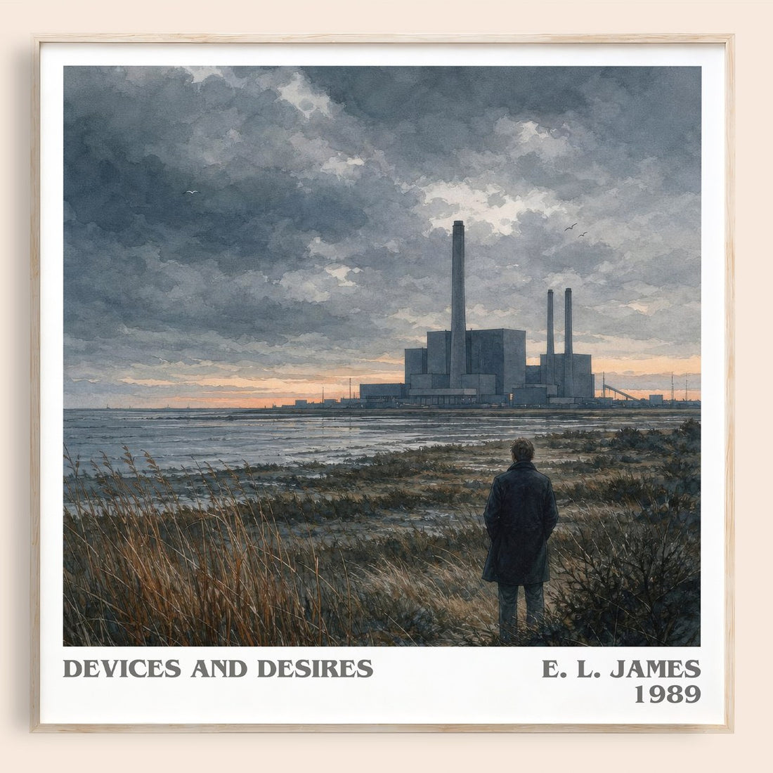 Devices and Desires literary book poster by E. L. James – framed literary art print