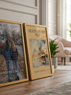 Someone Like You watercolour print framed by window – literary home decor