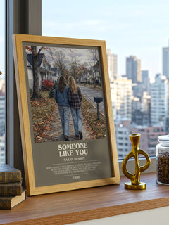 Someone Like You bookish print framed by window – literary home decor