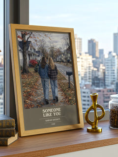 Someone Like You book cover print framed by window – literary home decor