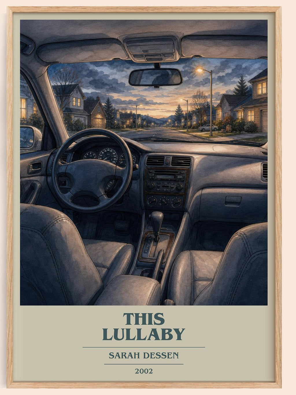 This Lullaby book cover book poster by Sarah Dessen – framed literary art print