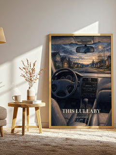 This Lullaby watercolour print in frame leaning in hallway – young adult wall art
