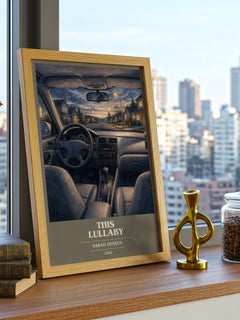 This Lullaby book cover print framed by window – literary home decor