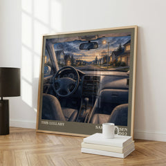 This Lullaby literary print framed by window – literary home decor