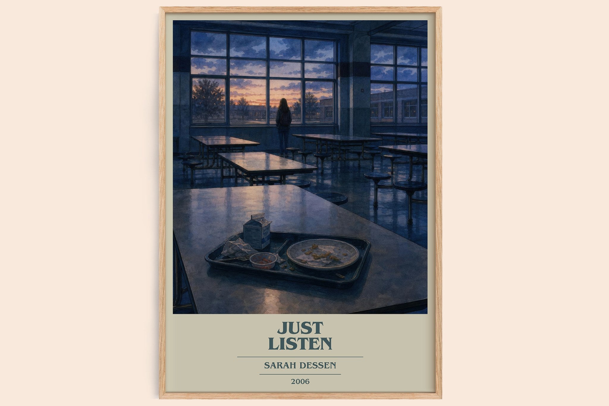 Just Listen Book Cover Poster by Sarah Dessen