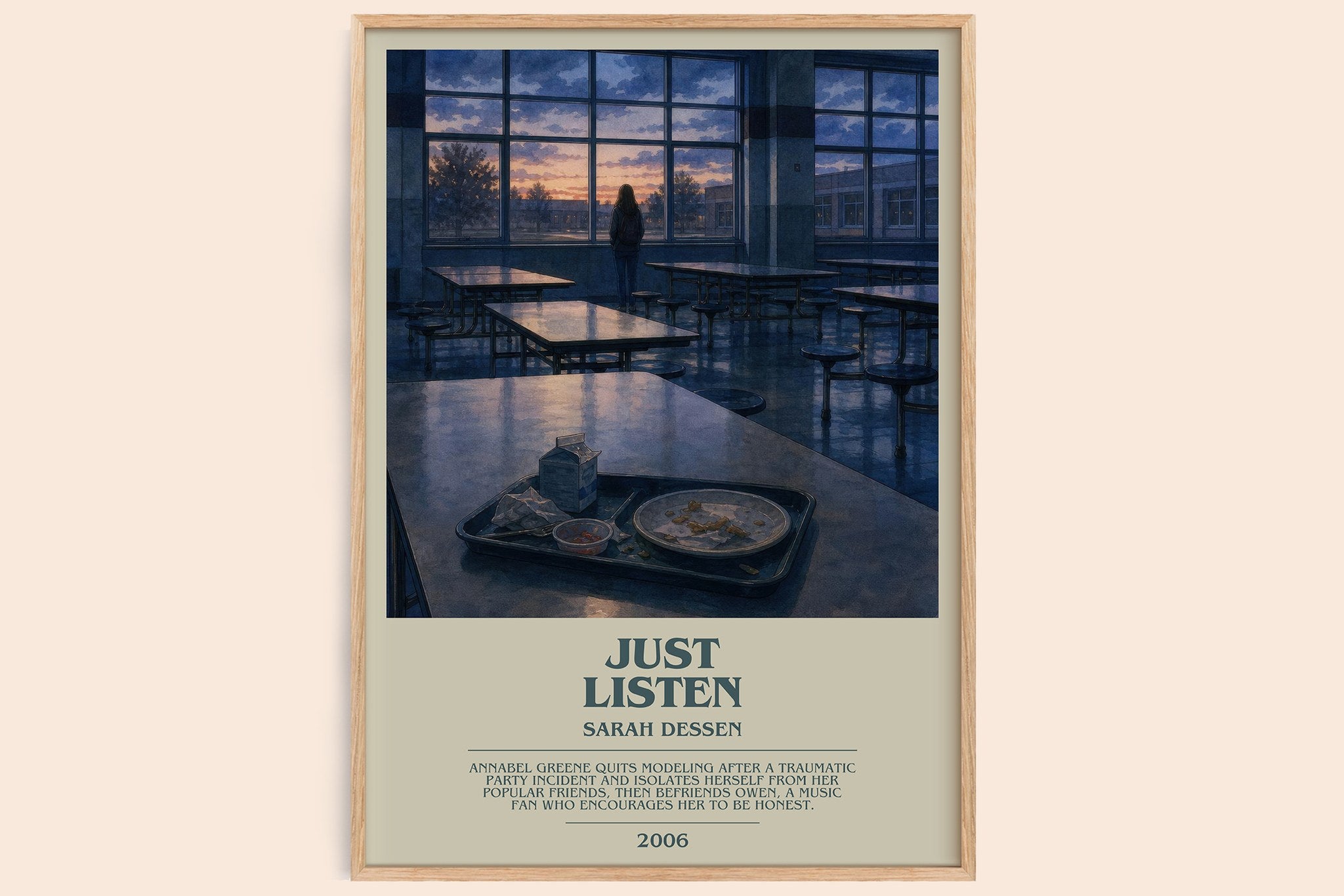 Just Listen Bookish Wall Art by Sarah Dessen