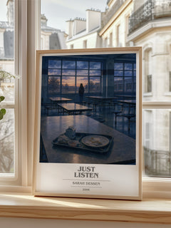 Just Listen book cover poster colour and style options – Sarah Dessen book art
