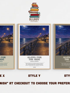 Along for the Ride bookish print in frame leaning in hallway – young adult wall art