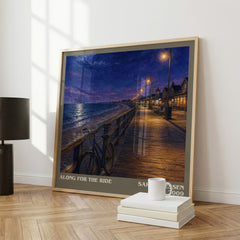 Along for the Ride literary print framed by window – literary home decor