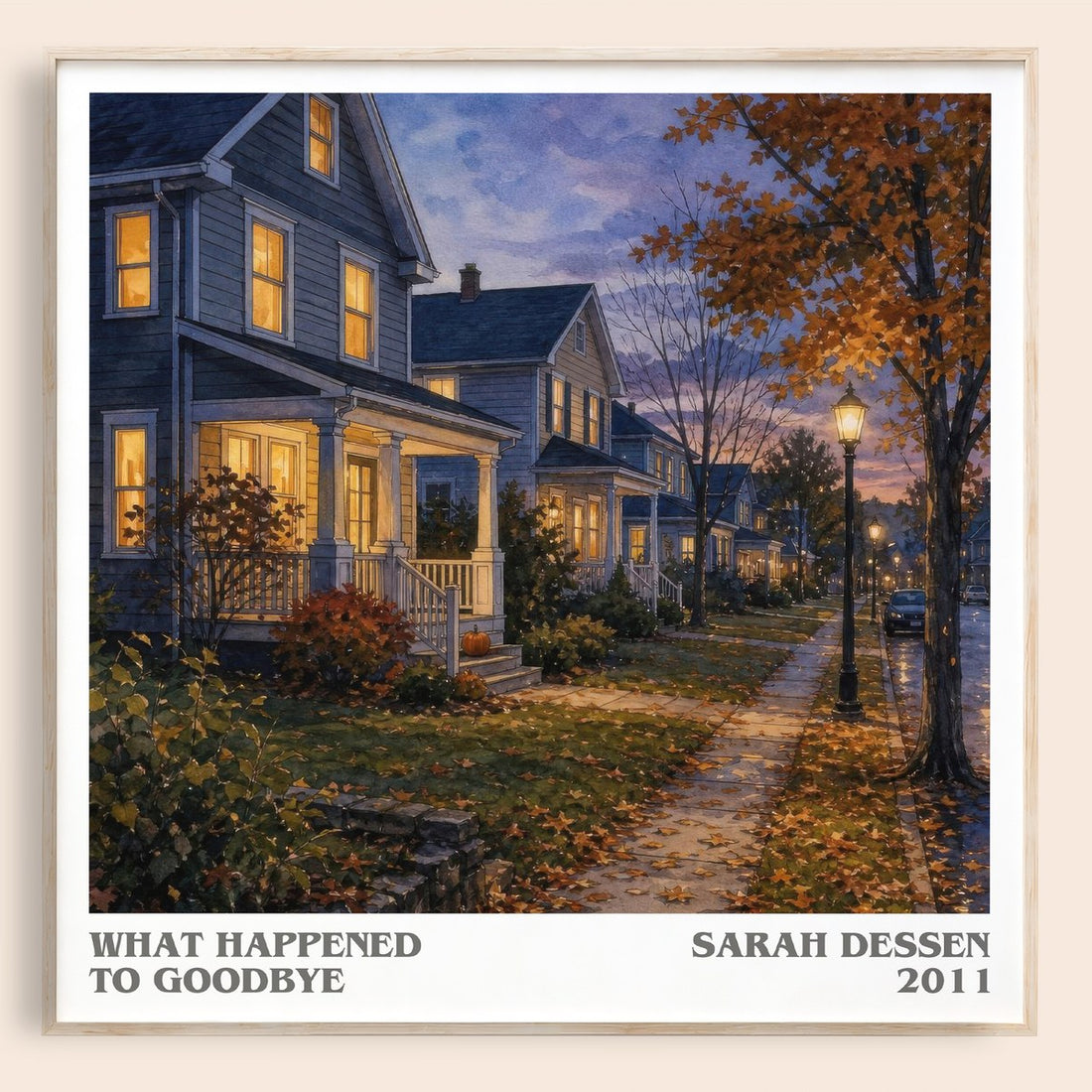 What Happened to Goodbye literary book poster by Sarah Dessen – framed literary art print