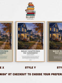 What Happened to Goodbye bookish print in frame leaning in hallway – young adult wall art