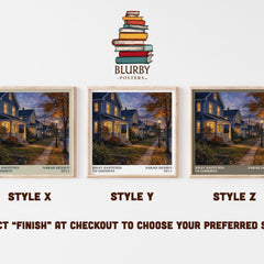 What Happened to Goodbye literary print in frame leaning in hallway – young adult wall art