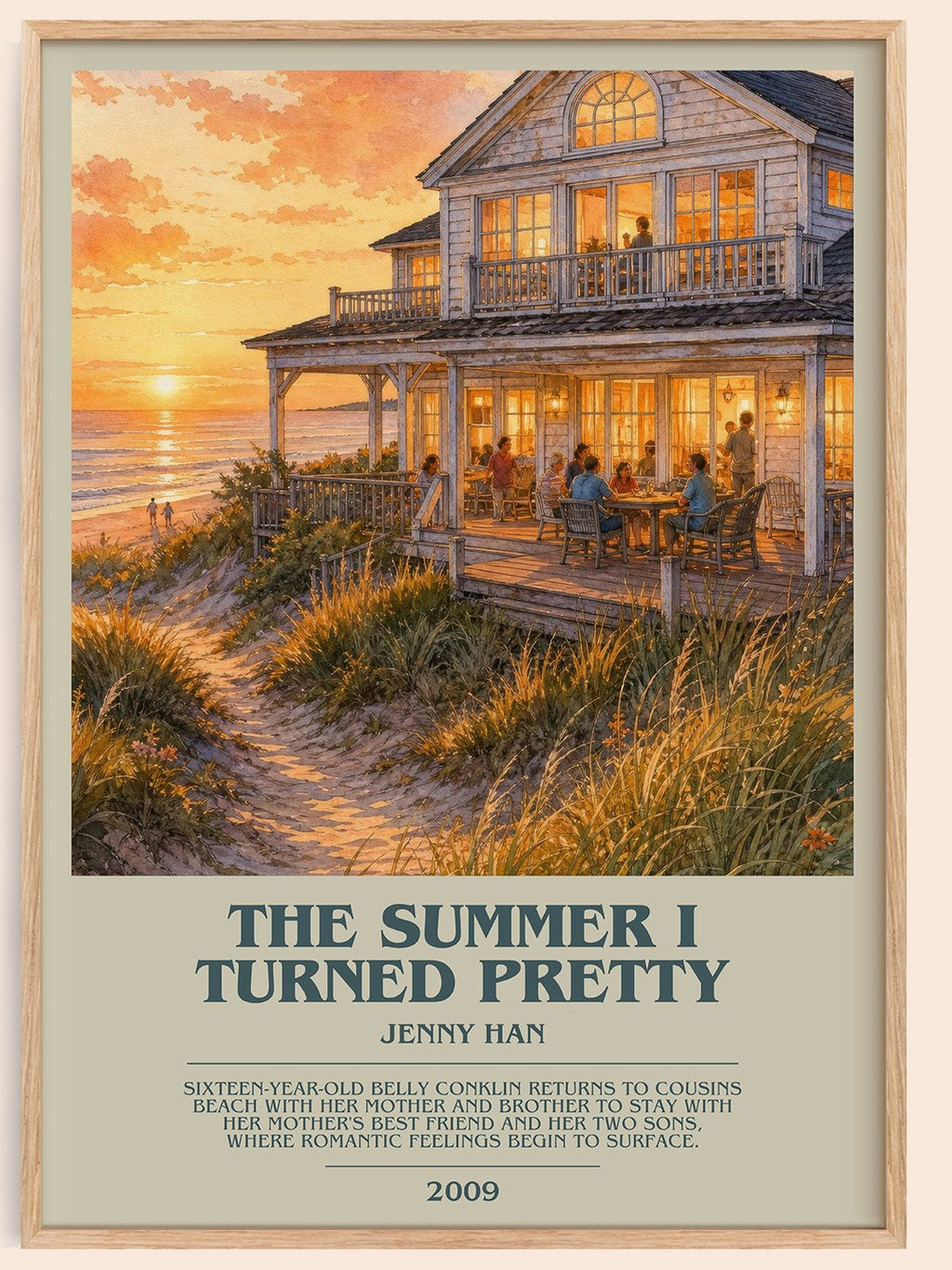 The Summer I Turned Pretty bookish book poster by Jenny Han – framed literary art print