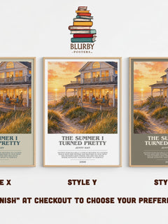 The Summer I Turned Pretty bookish print in frame leaning in hallway – young adult wall art