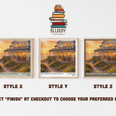 The Summer I Turned Pretty literary print in frame leaning in hallway – young adult wall art