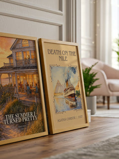 The Summer I Turned Pretty Book Watercolour Illustration by Jenny Han – framed print leaning beside a second print