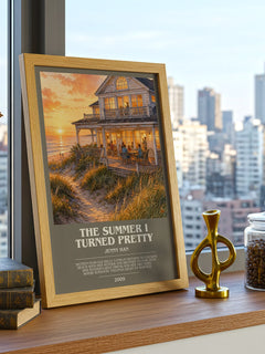 The Summer I Turned Pretty bookish print framed by window – literary home decor