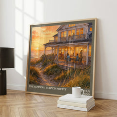 The Summer I Turned Pretty literary print framed by window – literary home decor