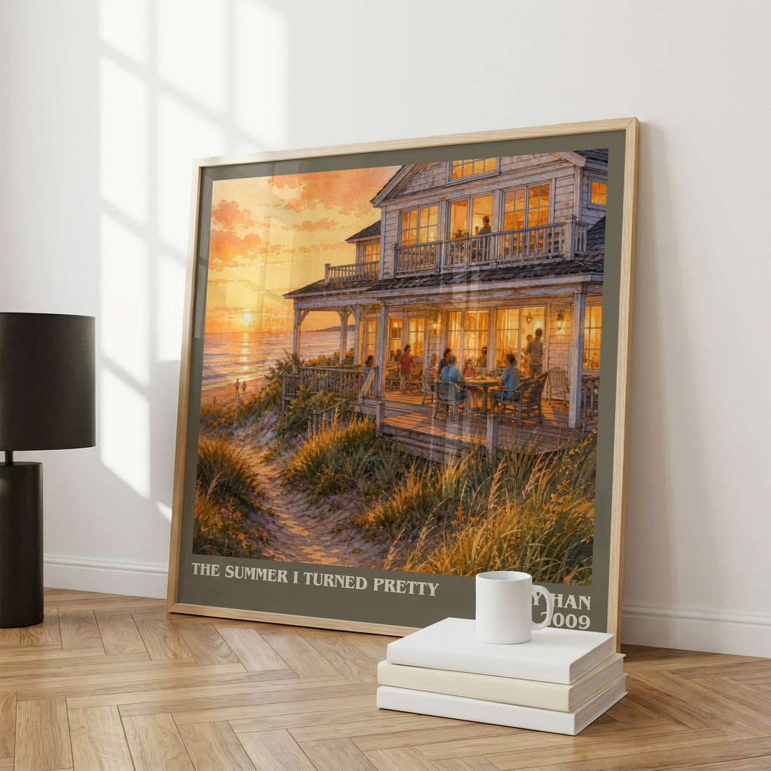 The Summer I Turned Pretty literary print framed by window – literary home decor