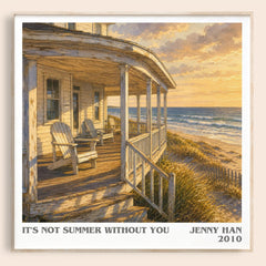 It's Not Summer Without You literary book poster by Jenny Han – framed literary art print