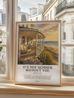 It's Not Summer Without You bookish poster colour and style options – Jenny Han book art