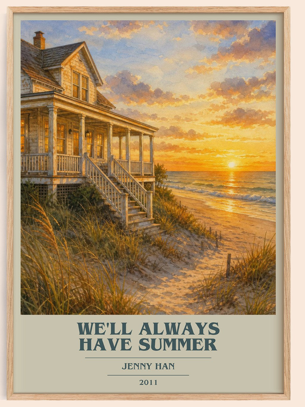 We'll Always Have Summer book cover book poster by Jenny Han – framed literary art print