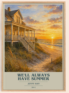 We'll Always Have Summer book cover book poster by Jenny Han – framed literary art print