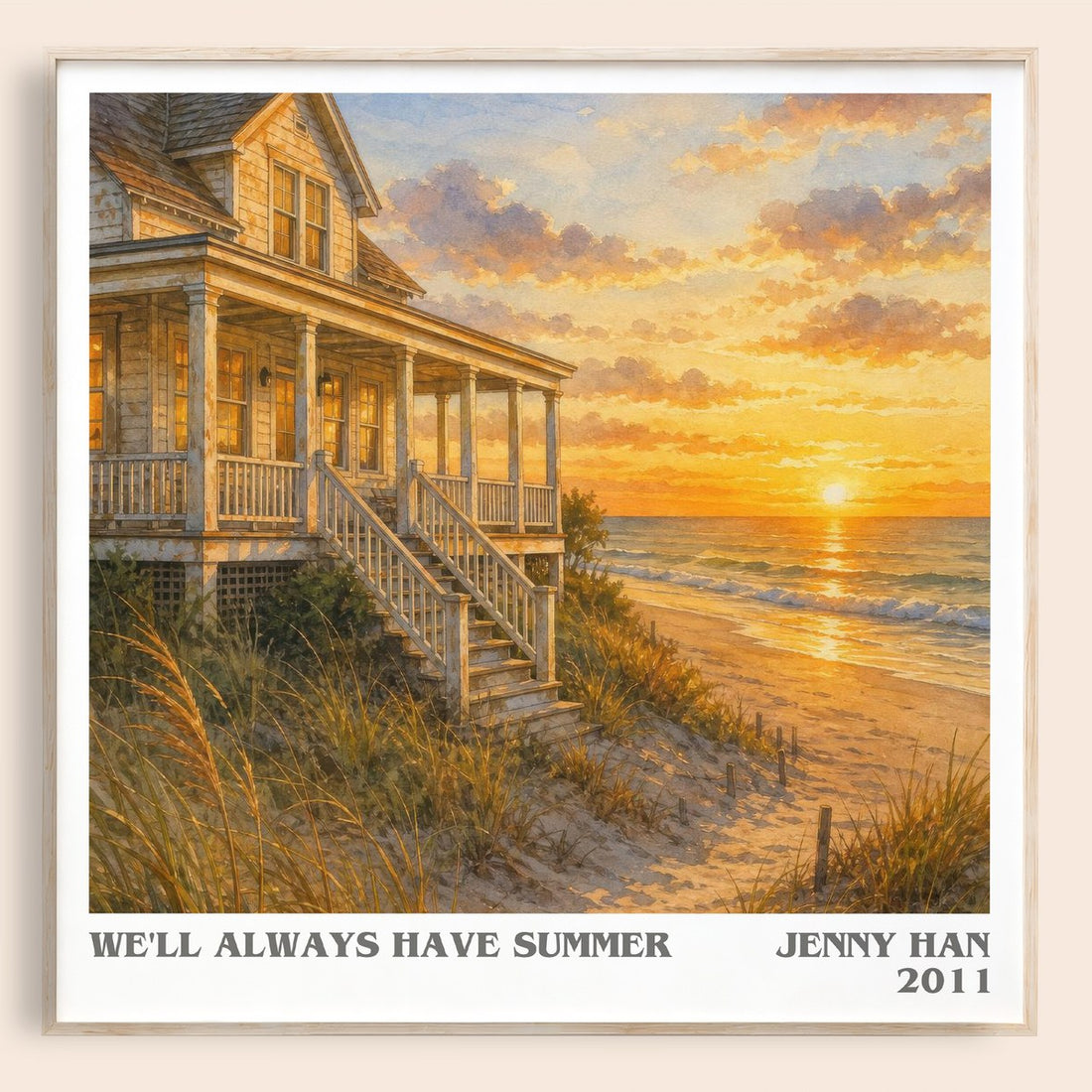 We'll Always Have Summer literary book poster by Jenny Han – framed literary art print