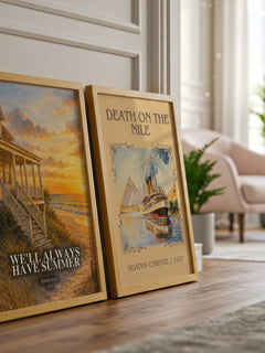 We'll Always Have Summer watercolour print framed by window – literary home decor