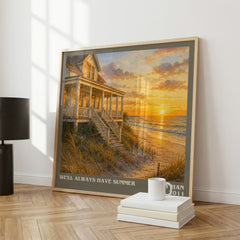 We'll Always Have Summer literary print framed by window – literary home decor