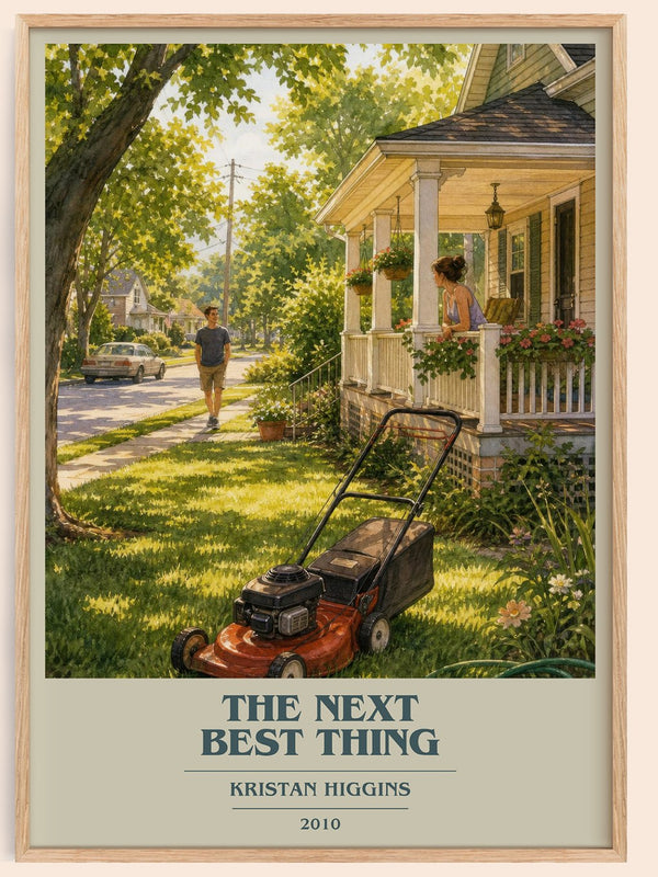 The Next Best Thing book cover book poster by Kristan Higgins – framed literary art print