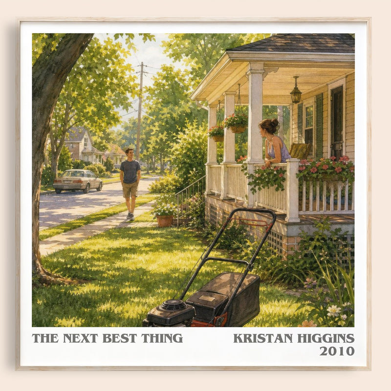 The Next Best Thing literary book poster by Kristan Higgins – framed literary art print