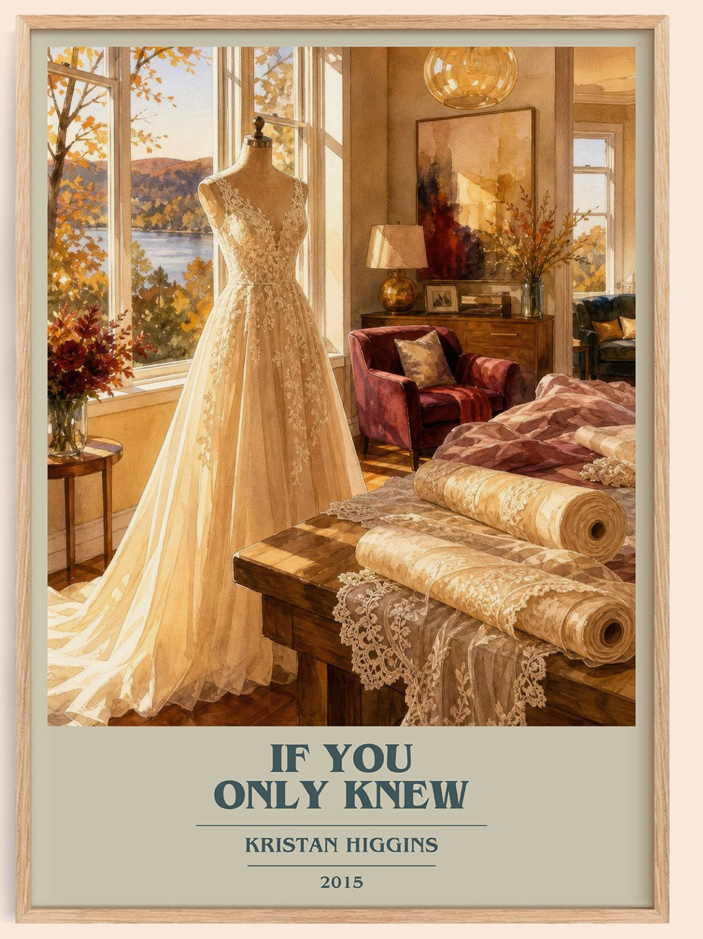 If You Only Knew book cover book poster by Kristan Higgins – framed literary art print