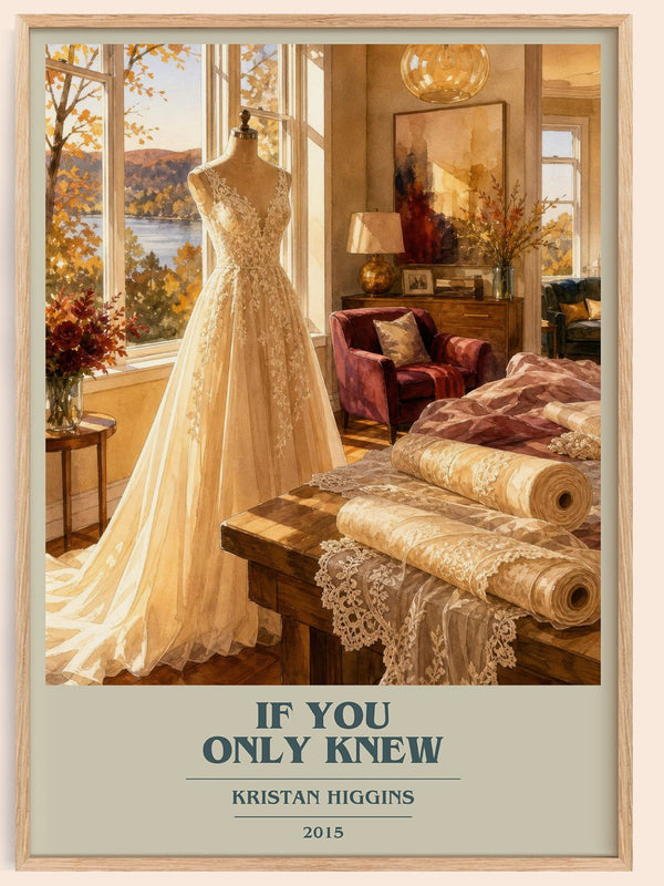 If You Only Knew book cover book poster by Kristan Higgins – framed literary art print