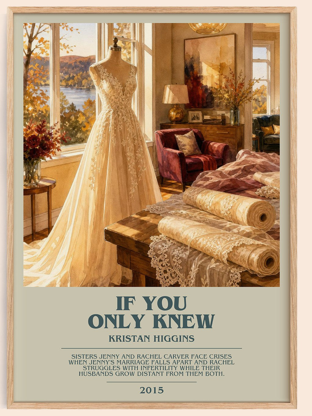 If You Only Knew bookish book poster by Kristan Higgins – framed literary art print