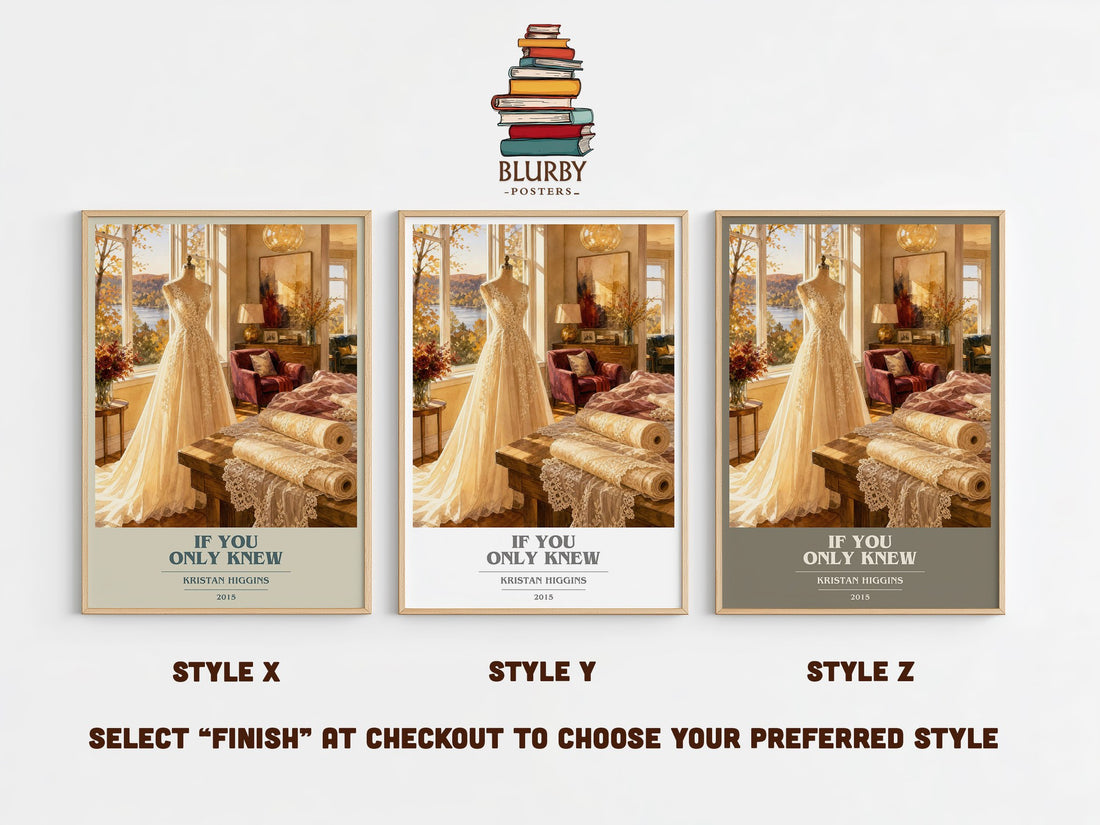 If You Only Knew book cover print in frame leaning in hallway – contemporary fiction wall art (mockup)