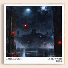 Dark Lover literary book poster by J. R. Ward – framed literary art print