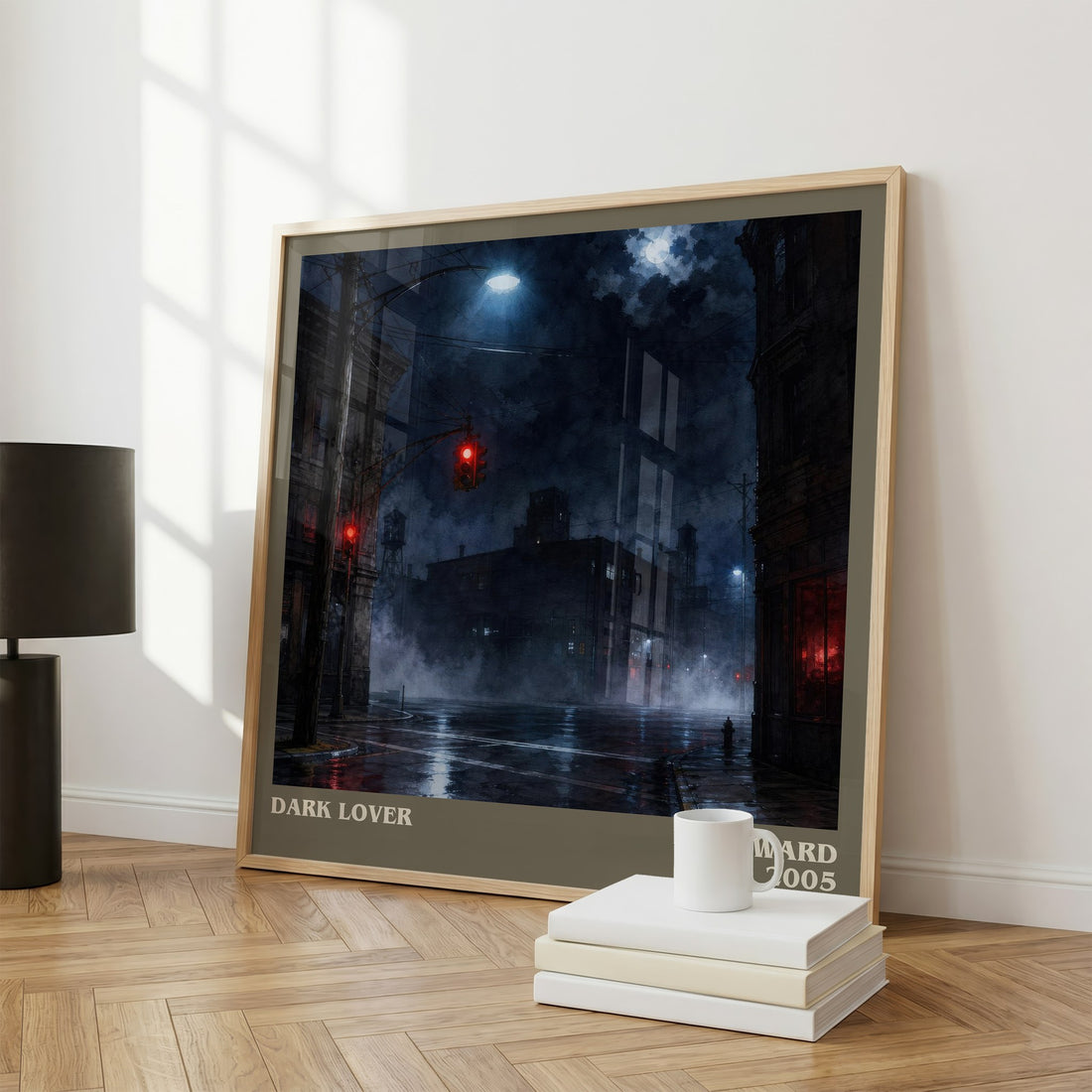 Dark Lover literary print framed by window – literary home decor