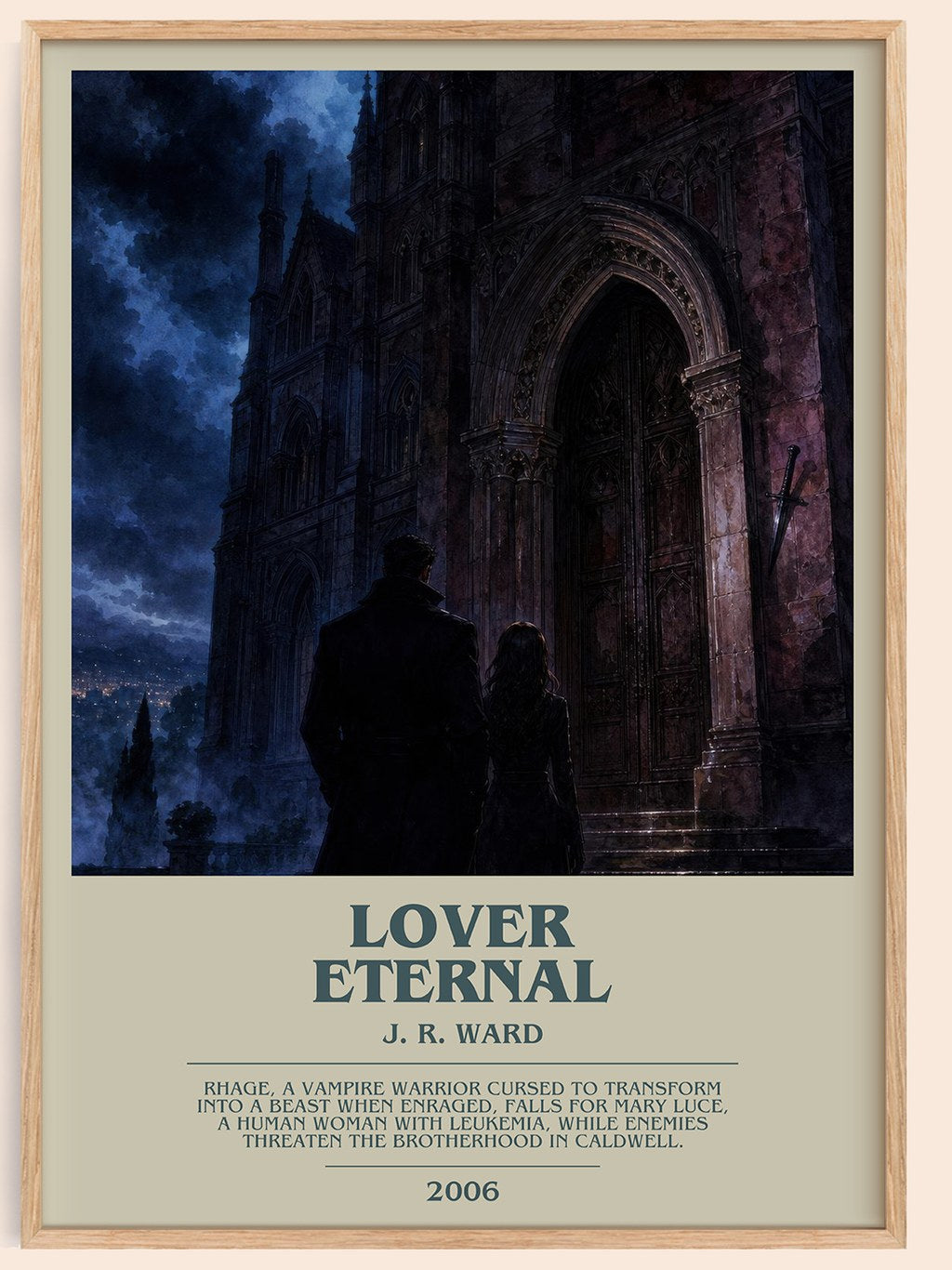 Lover Eternal bookish book poster by J. R. Ward – framed literary art print