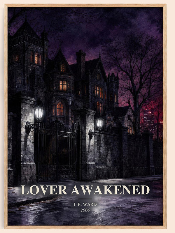 Lover Awakened watercolour book poster by J. R. Ward – framed literary art print