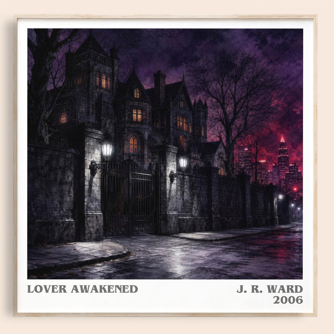 Lover Awakened literary book poster by J. R. Ward – framed literary art print